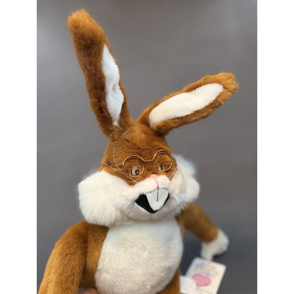 NWT Vtg Sonic Snoring Rabbit Plush Bunny Green Trading 24" Works!